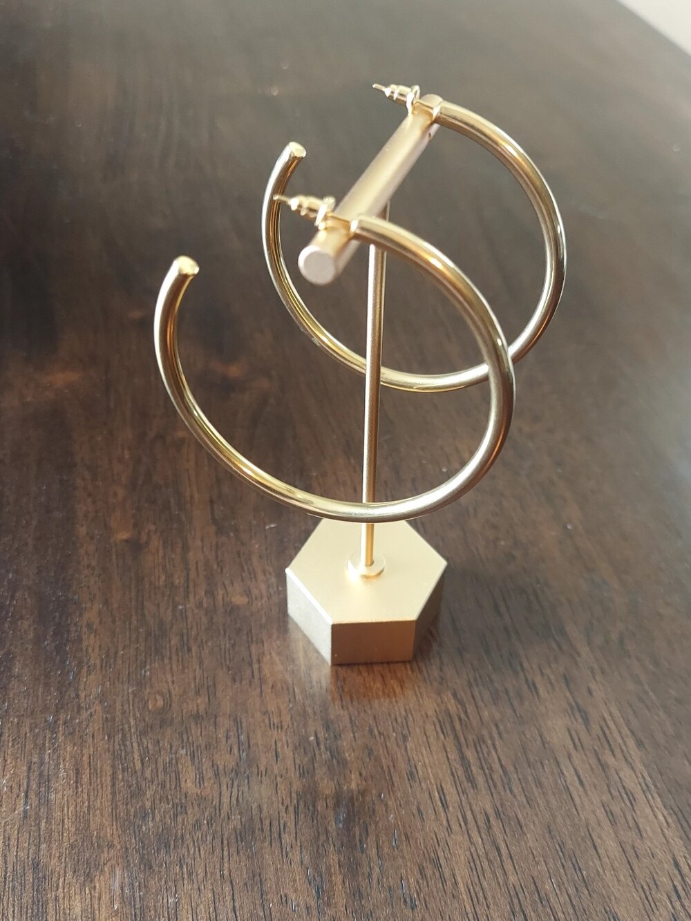 NEW Large Gold Fashion Hoop Earrings